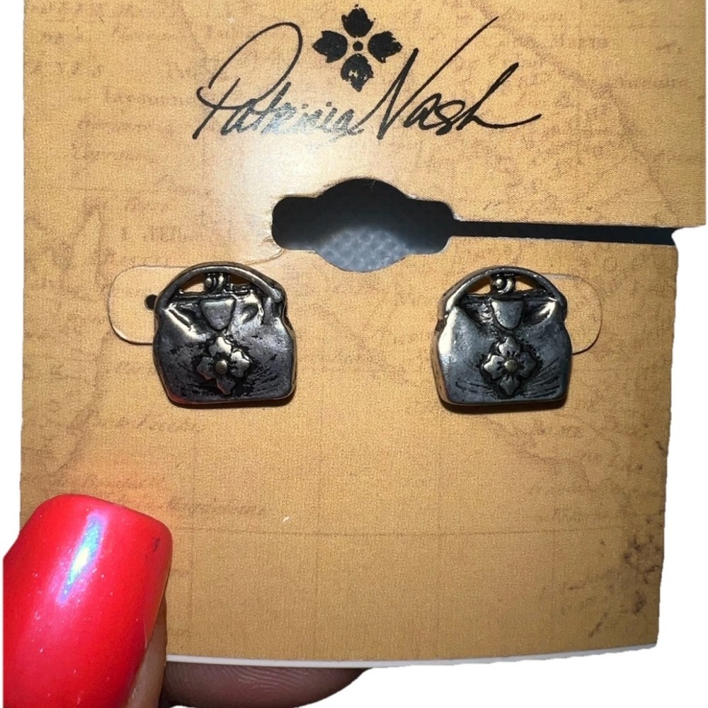 Patricia Nash Floral Silver Earrings
